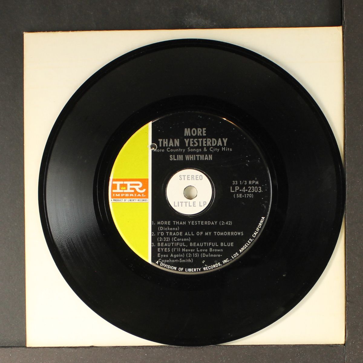 more than yesterday by SLIM WHITMAN