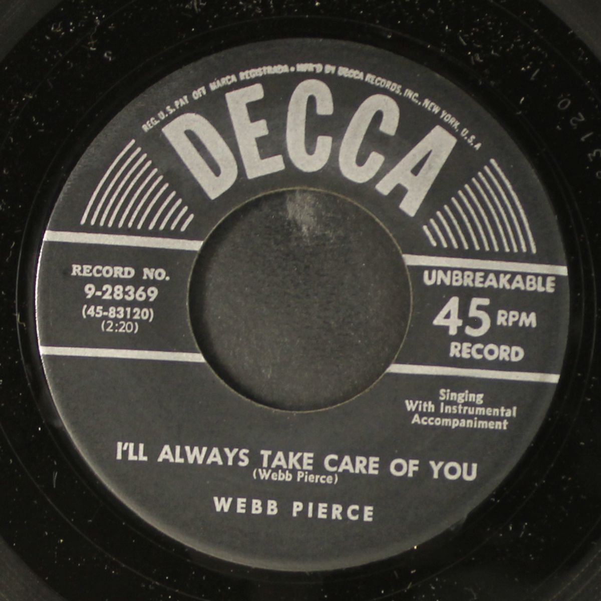 back street affair / i'll always take care of you by WEBB PIERCE