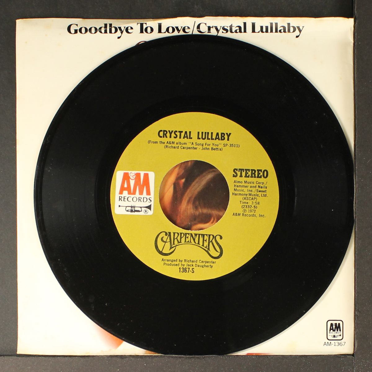 goodbye to love / crystal lullaby by CARPENTERS