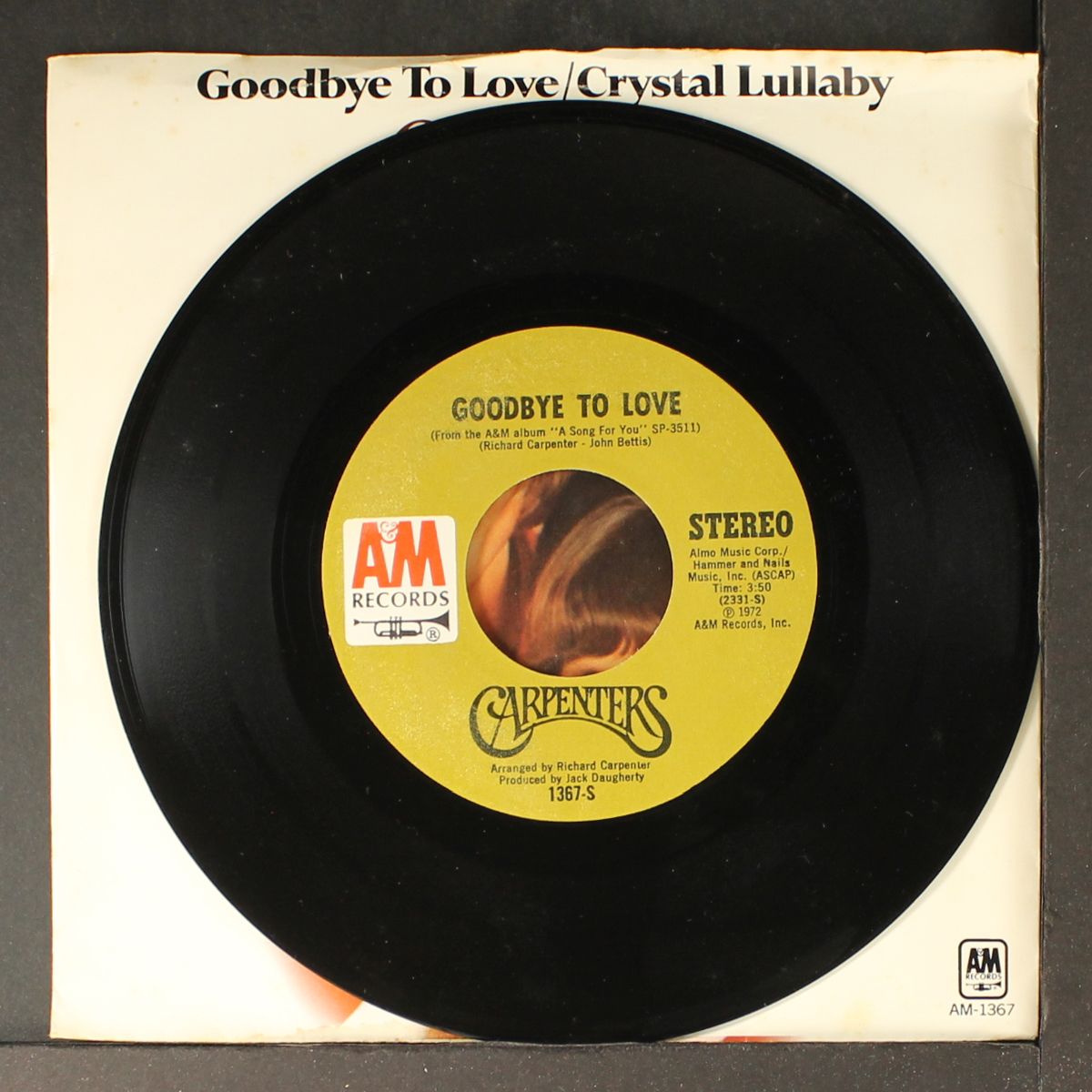goodbye to love / crystal lullaby by CARPENTERS