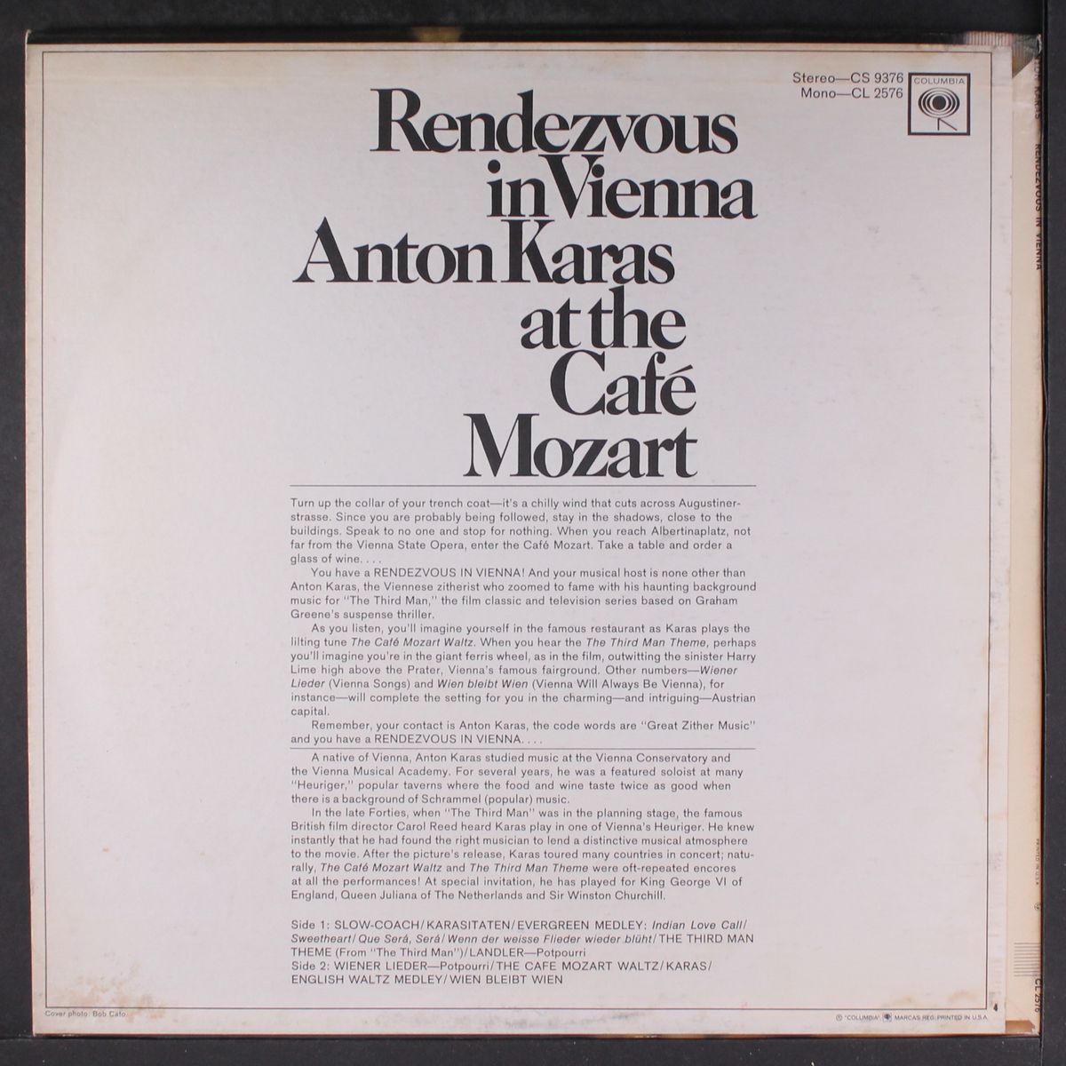 at the cafe mozart by ANTON KARAS