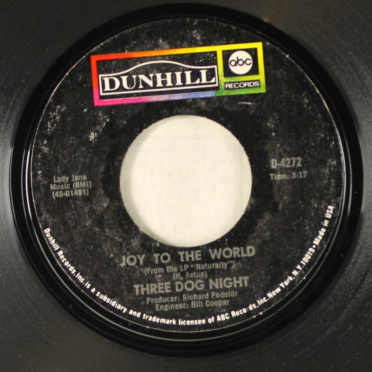joy to the world / i can hear you calling by THREE DOG NIGHT