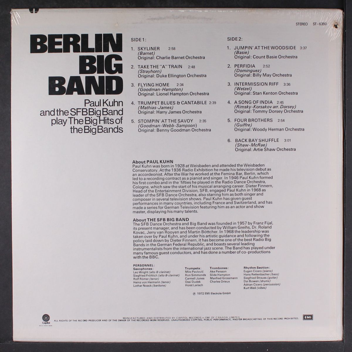 berlin big band by PAUL KUHN & THE SFB BAND