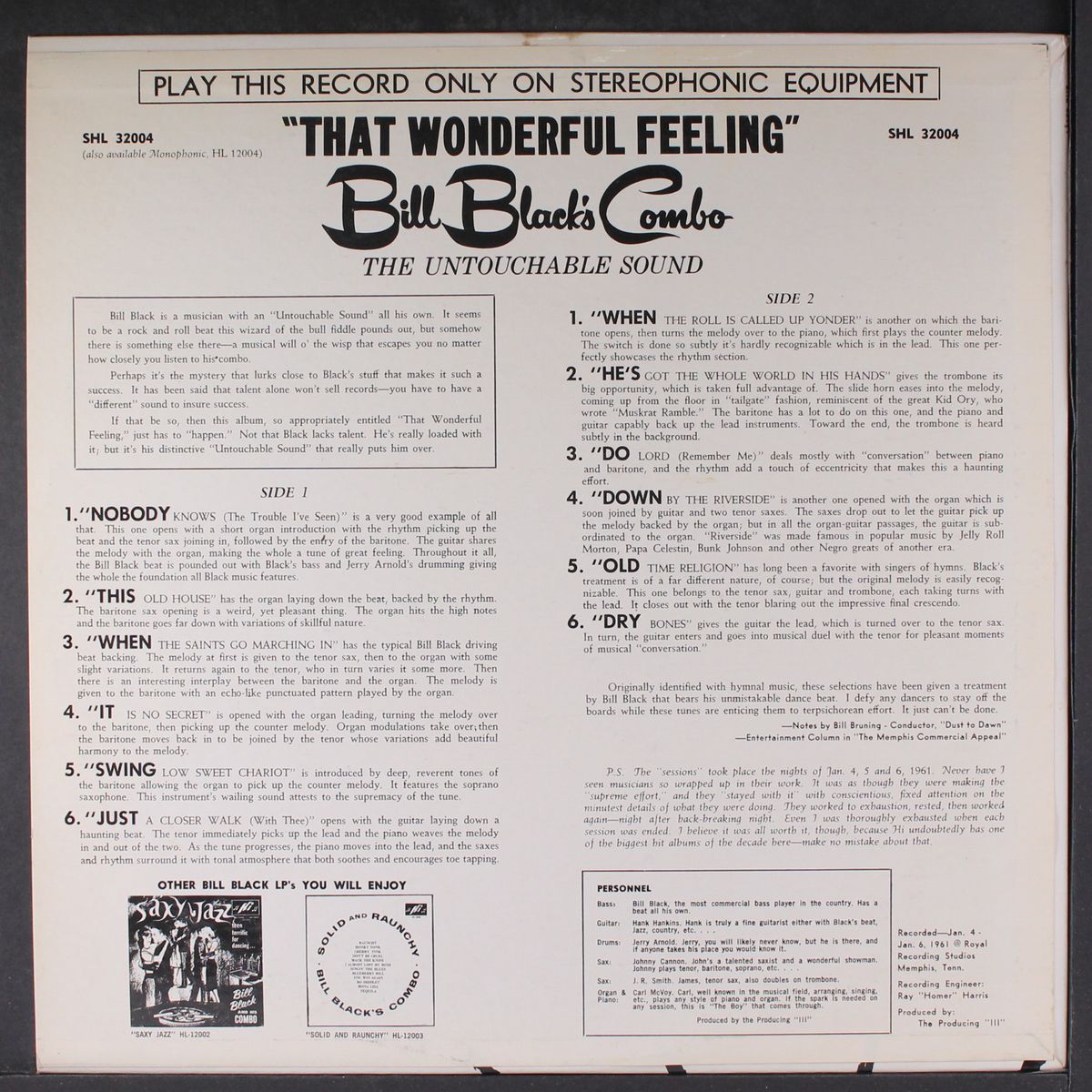 that wonderful feeling by BILL BLACK'S COMBO