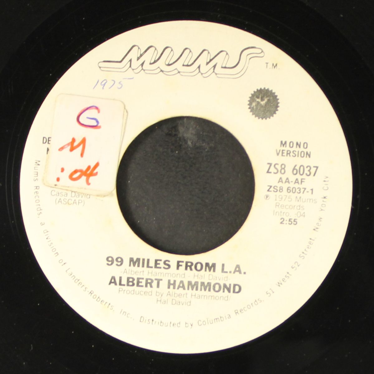 99 miles from l.a. / mono by ALBERT HAMMOND