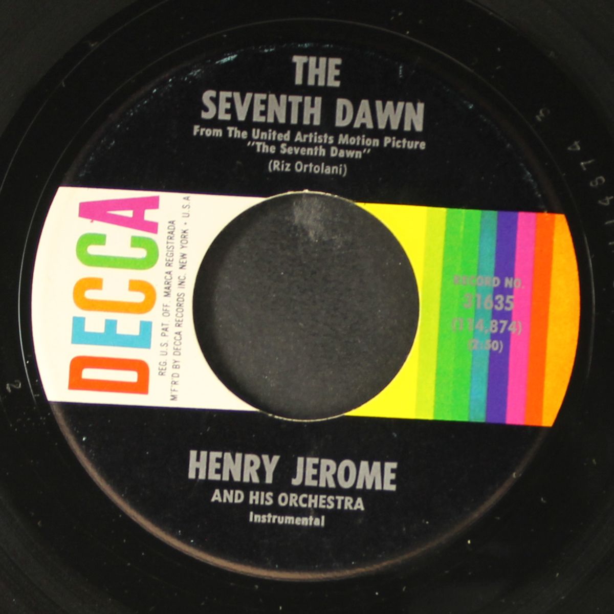 the seventh dawn / love theme from "the carpetbaggers" by HENRY JEROME