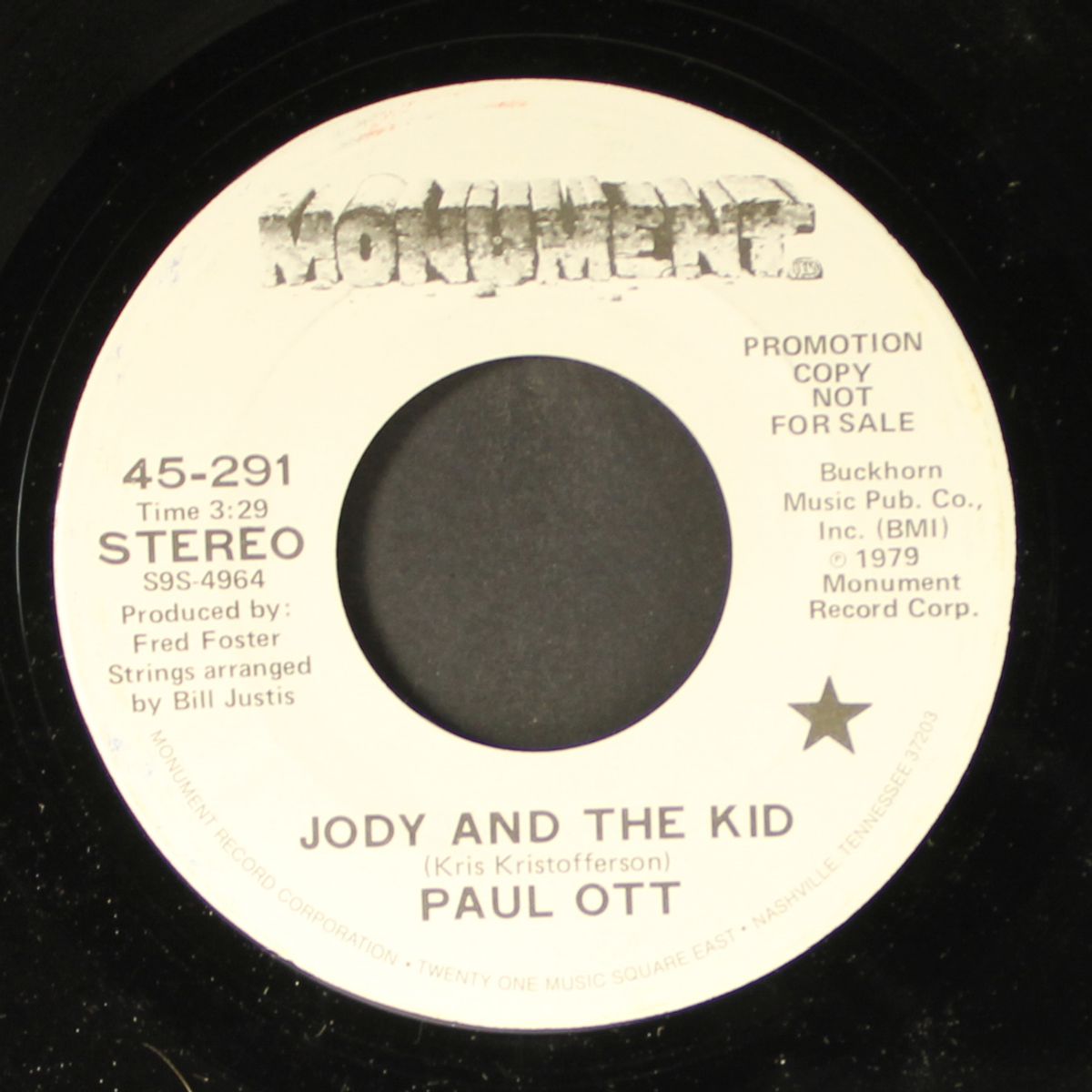 jody and the kid / i don't want my poor heart to remember by PAUL OTT
