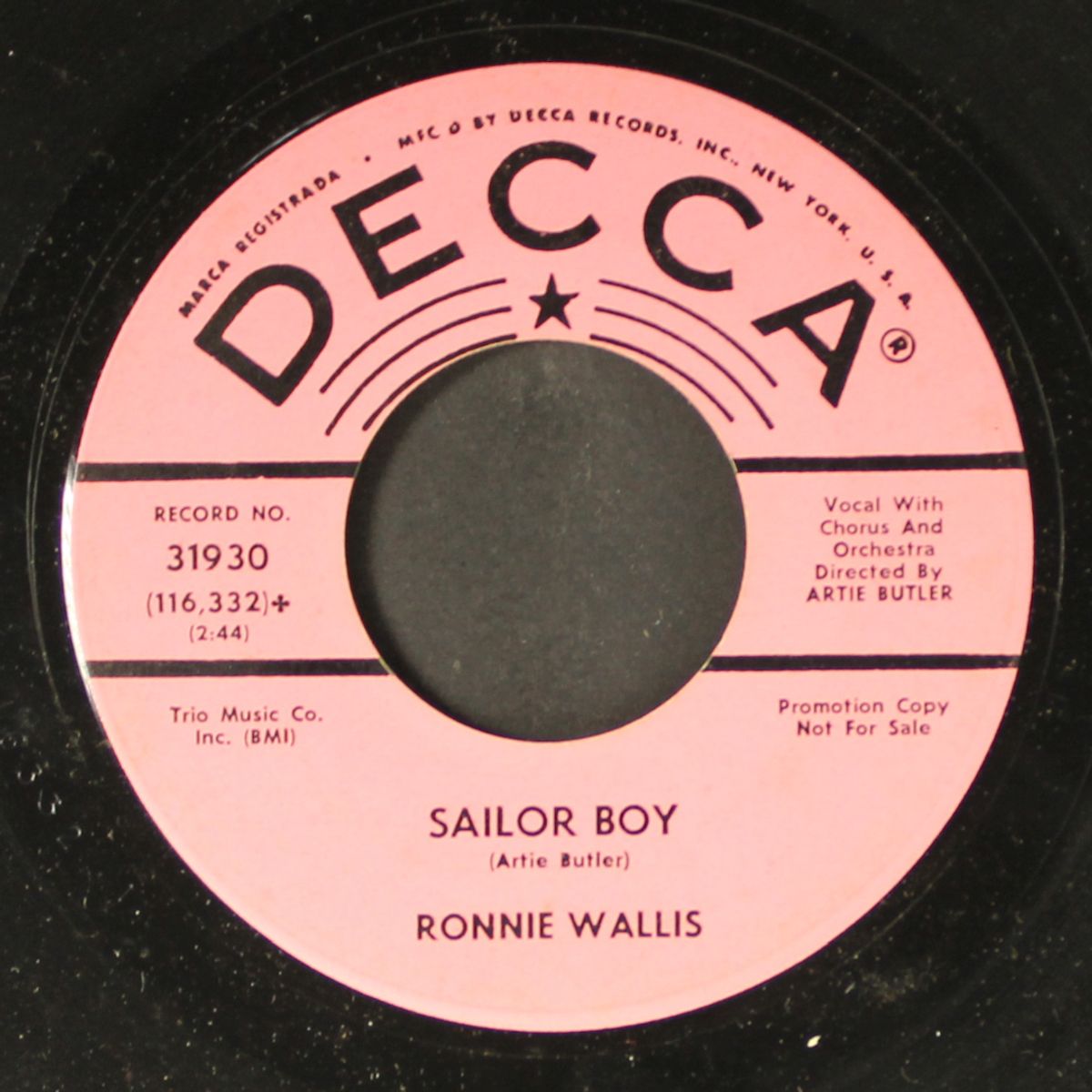 sailor boy / how it all began by RONNIE WALLIS