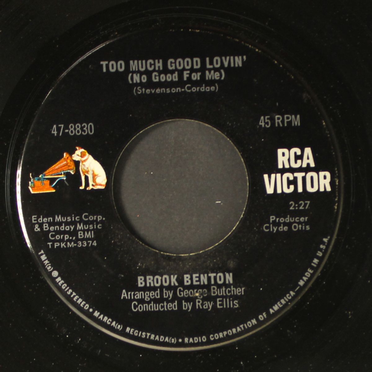 too much good lovin' / a sailor boy's love song by BROOK BENTON