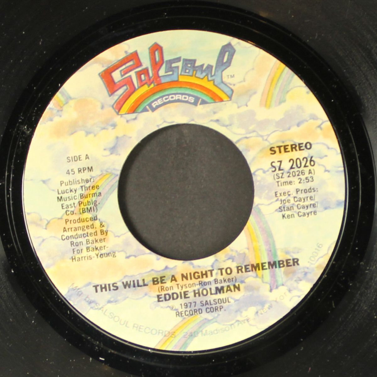 this will be a night to remember / time will tell by EDDIE HOLMAN