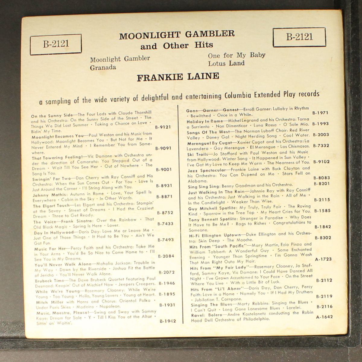 moonlight gambler by FRANKIE LAINE