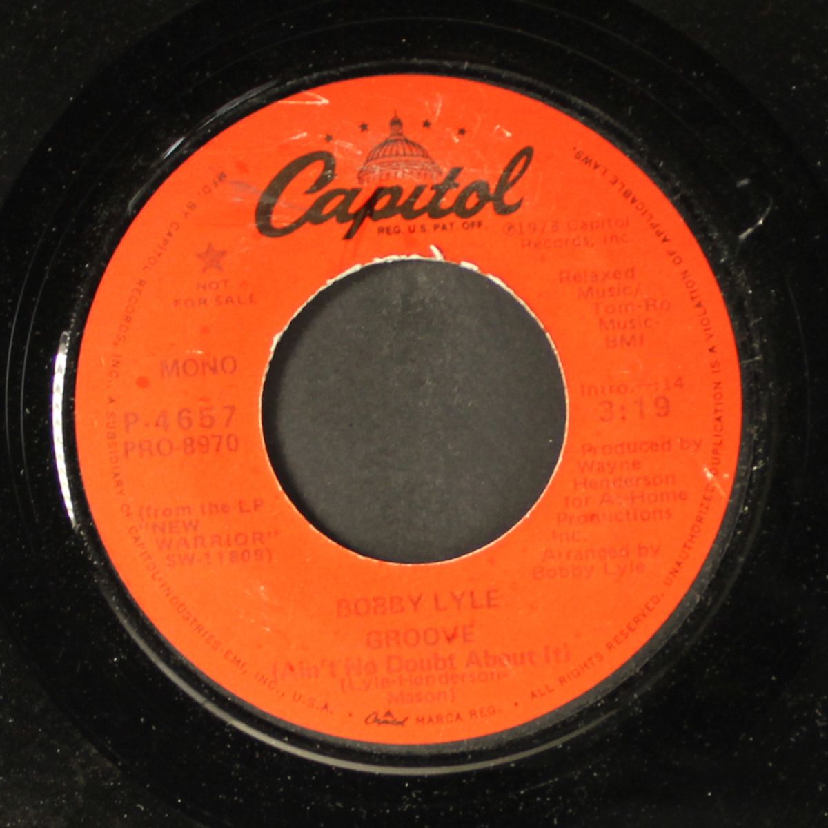 groove (ain't no doubt about it) / mono by BOBBY LYLE