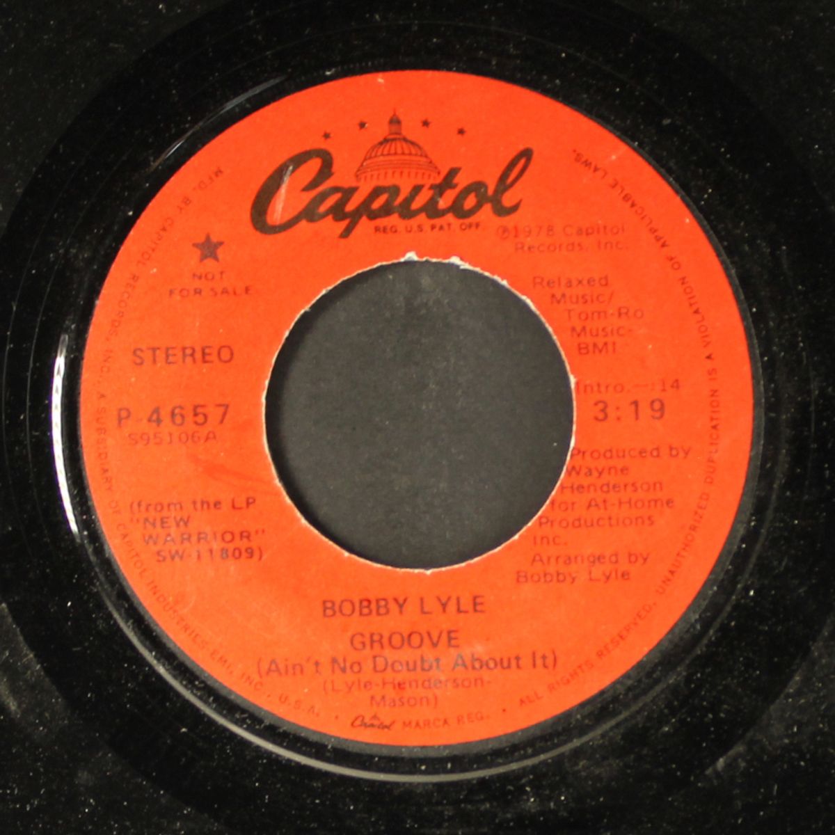 groove (ain't no doubt about it) / mono by BOBBY LYLE