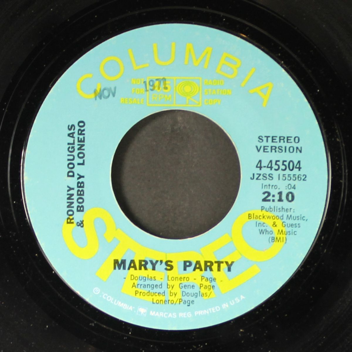 mary's party / mono by RONNY DOUGLAS & BOBBY LONERO