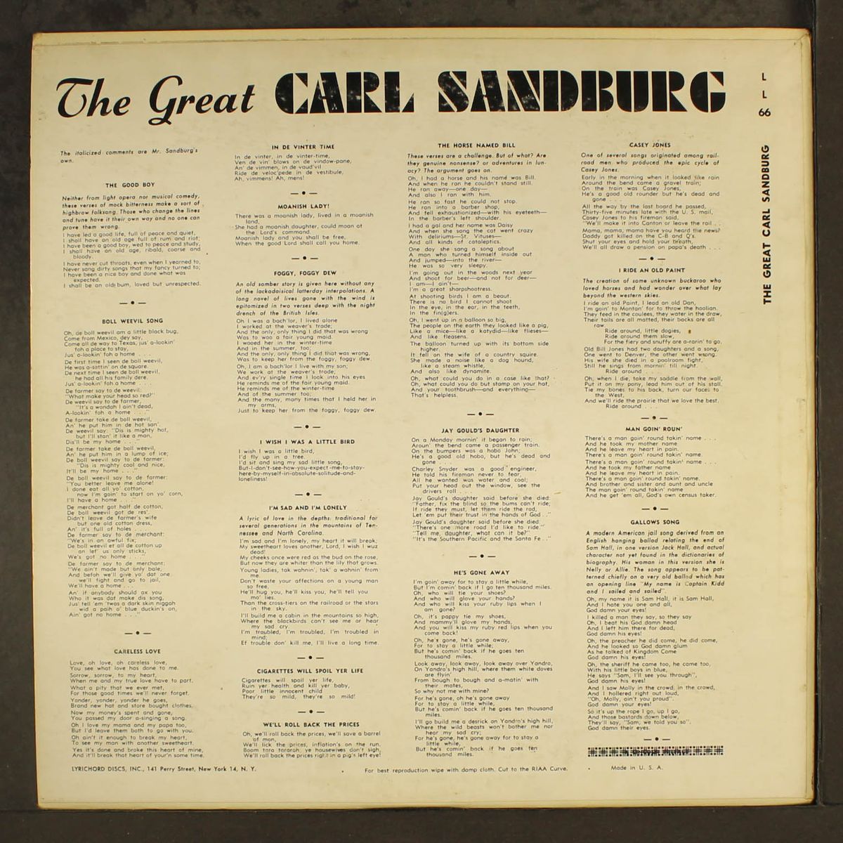 the great by CARL SANDBURG