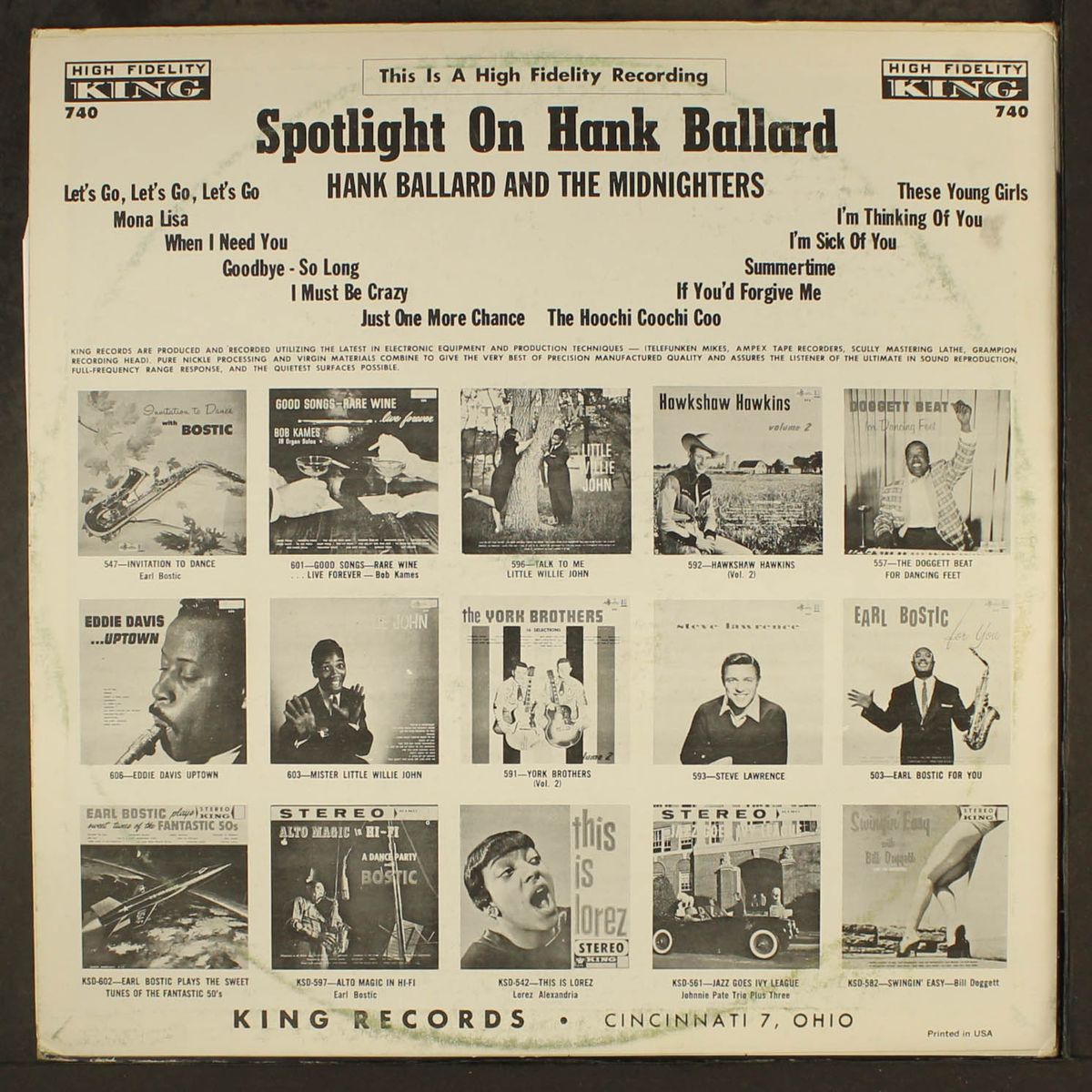 spotlight on by HANK BALLARD & MIDNIGHTERS