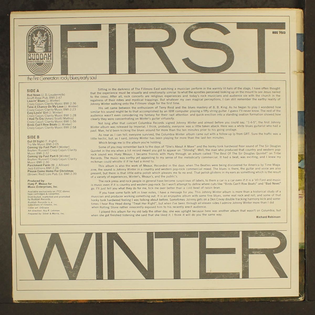 first winter by JOHNNY WINTER