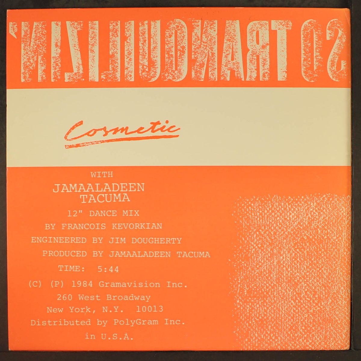 so tranquilizin' by COSMETIC & JAMAALADEEN TACUMA