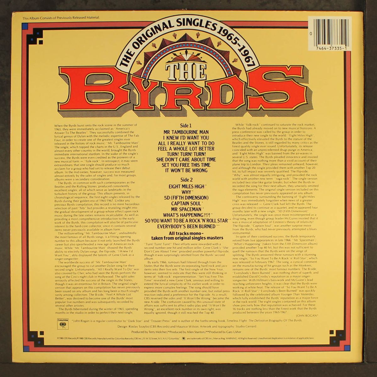 the original singles 1965-1967 by BYRDS