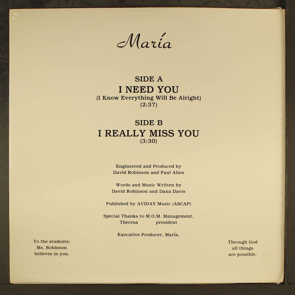 i need you / i really miss you by MARIA