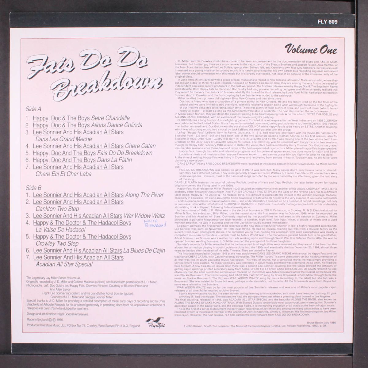 fais do do breakdown by VARIOUS