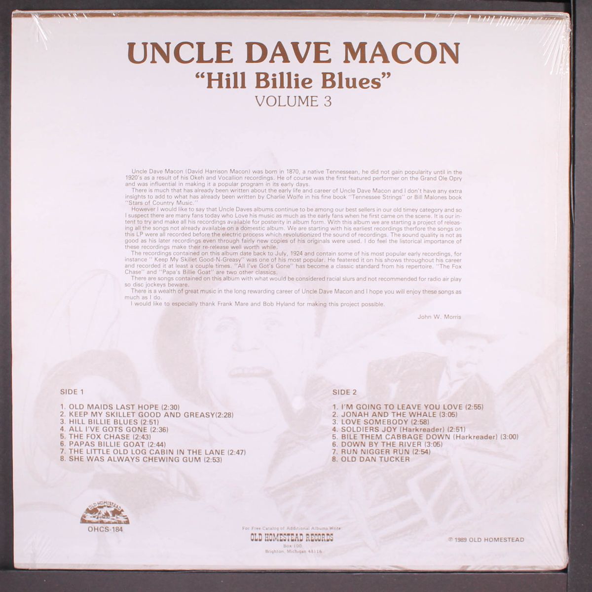 hill billie blues, vol. 3 by UNCLE DAVE MACON
