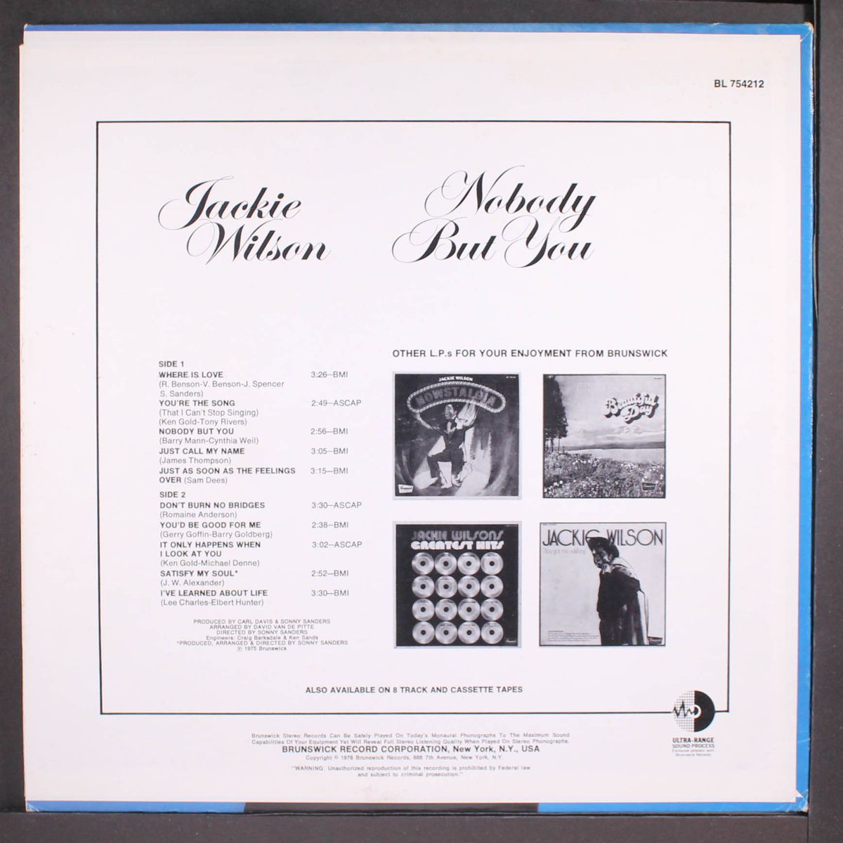 nobody but you by JACKIE WILSON
