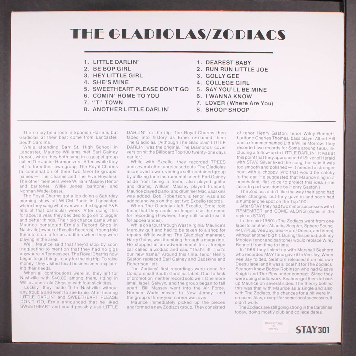 little darlin' by MAURICE WILLIAMS & GLADIOLAS / ZODIACS