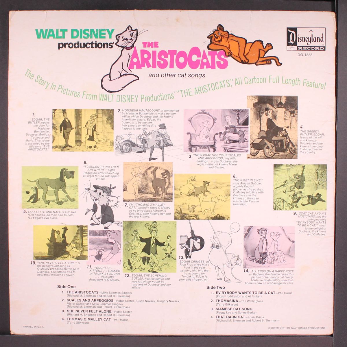 the aristocats & other cat songs by WALT DISNEY
