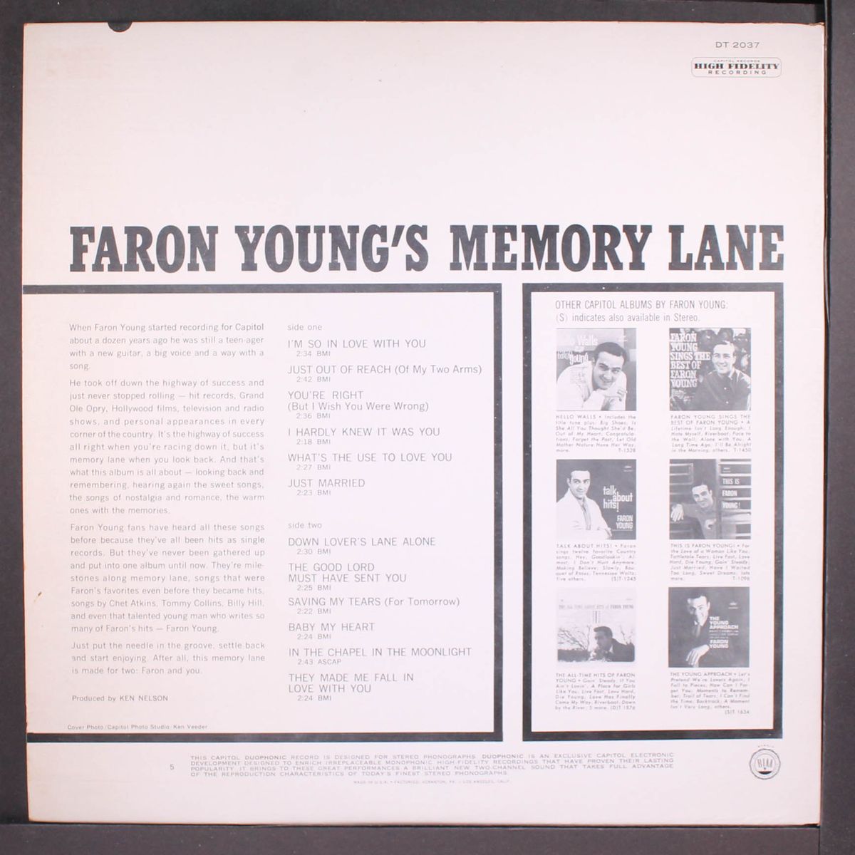 faron young's memory lane by FARON YOUNG