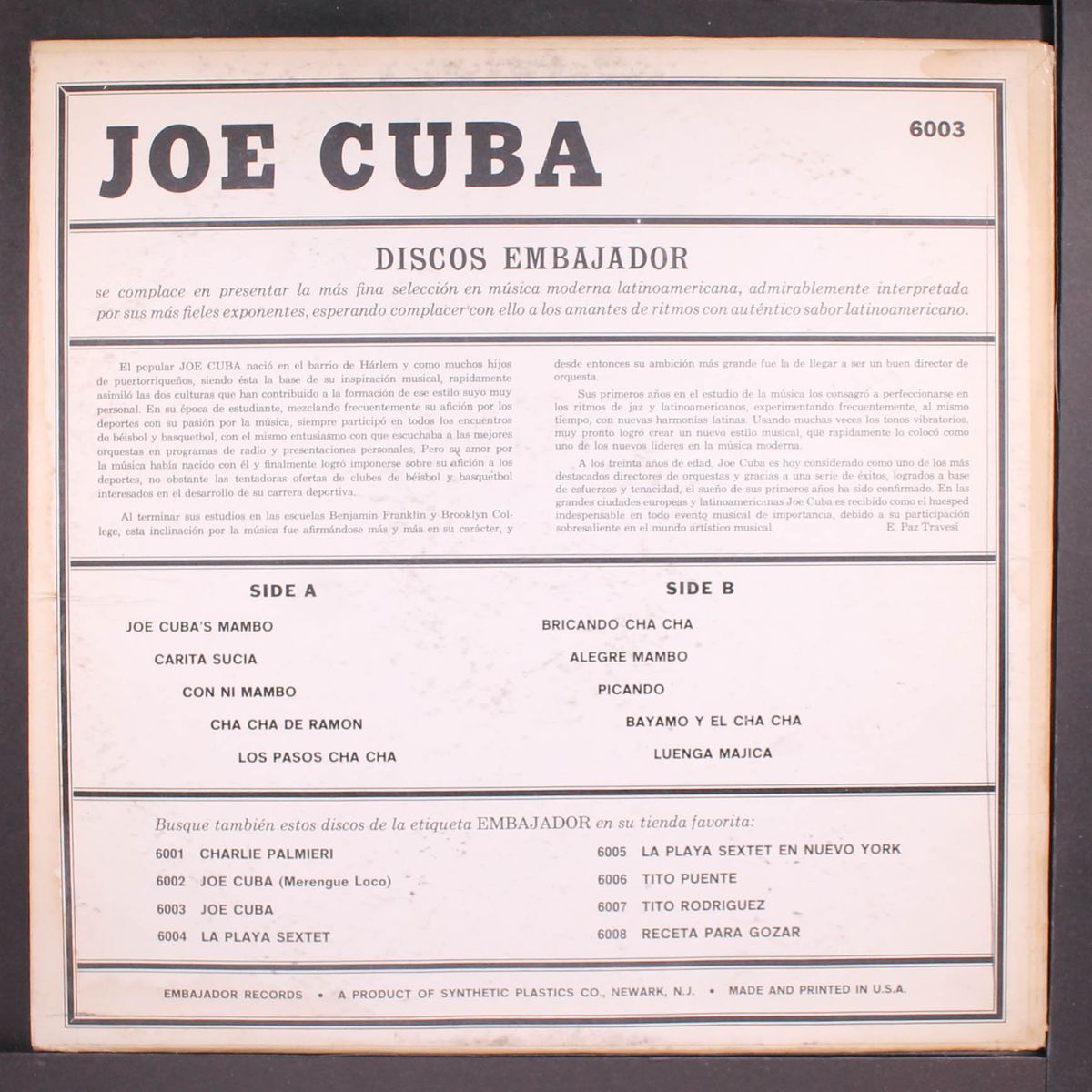 joe cuba by JOE CUBA