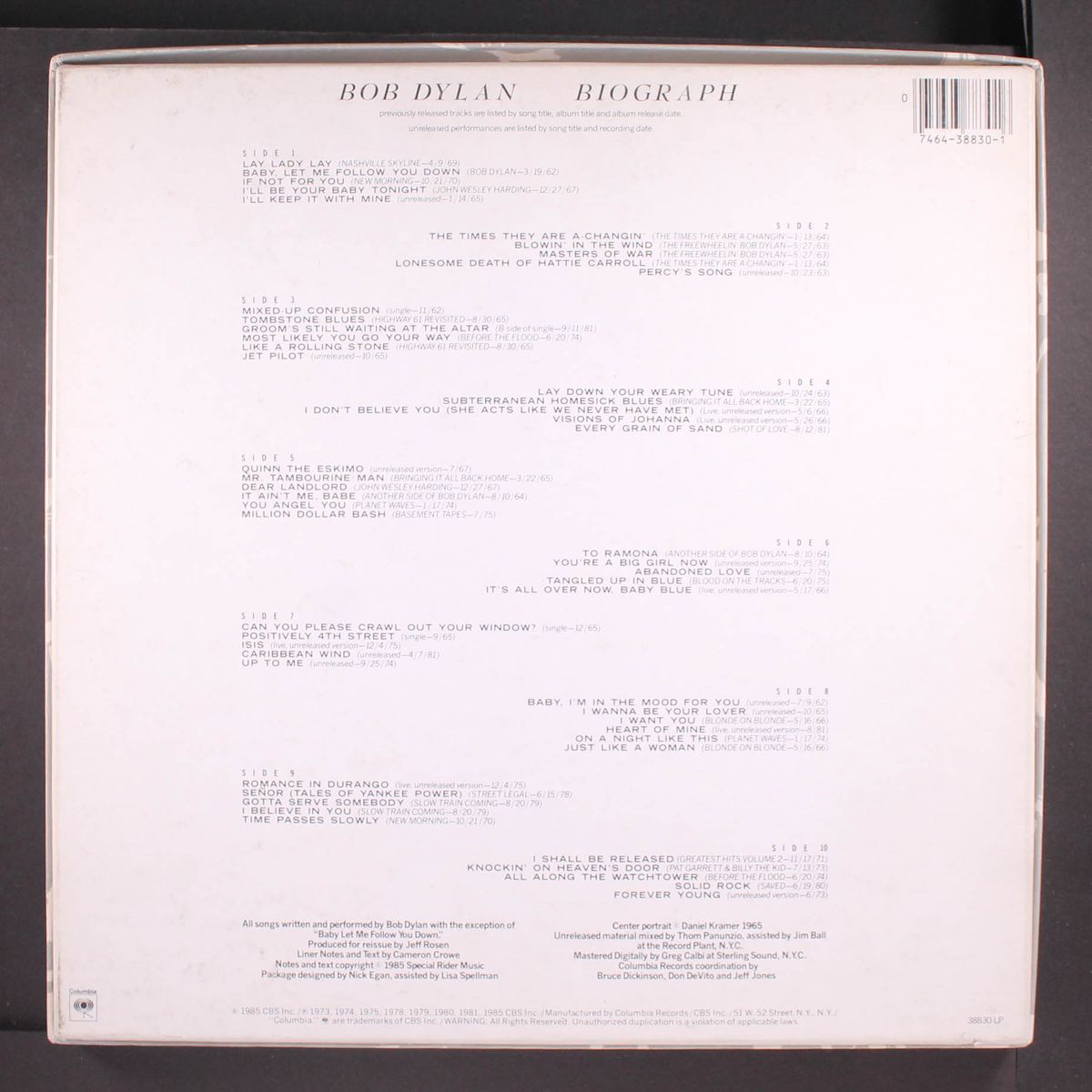 biograph by BOB DYLAN