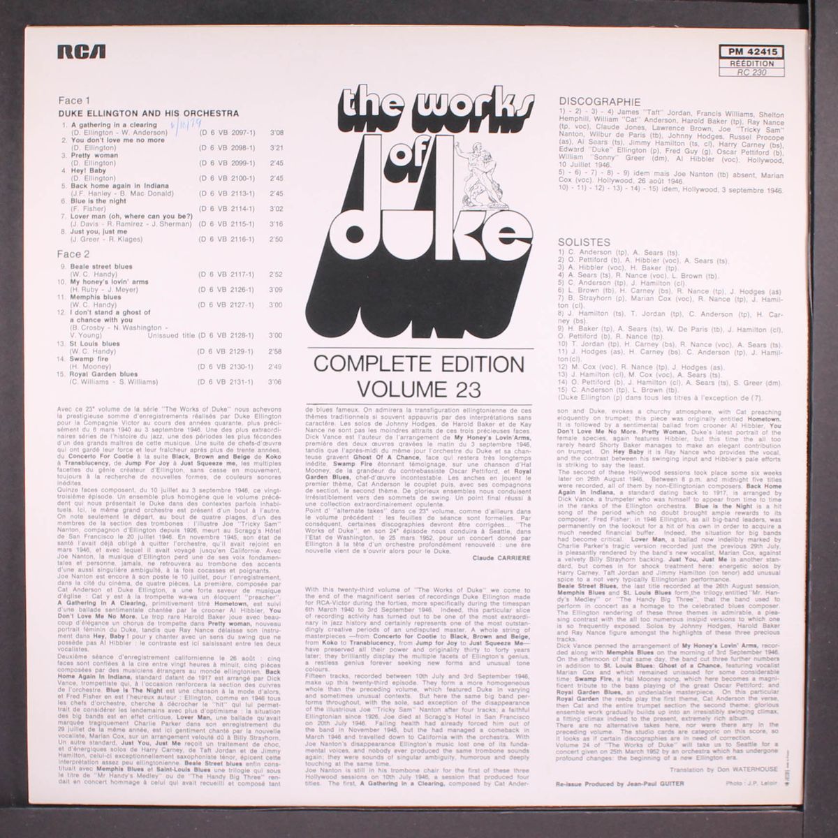 the works of duke, vol. 23 by DUKE ELLINGTON