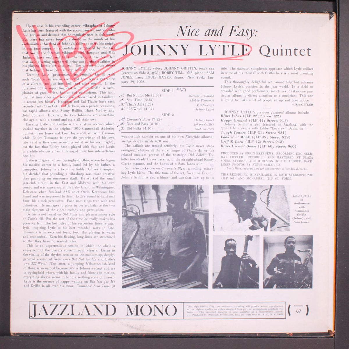 nice and easy by JOHNNY LYTLE