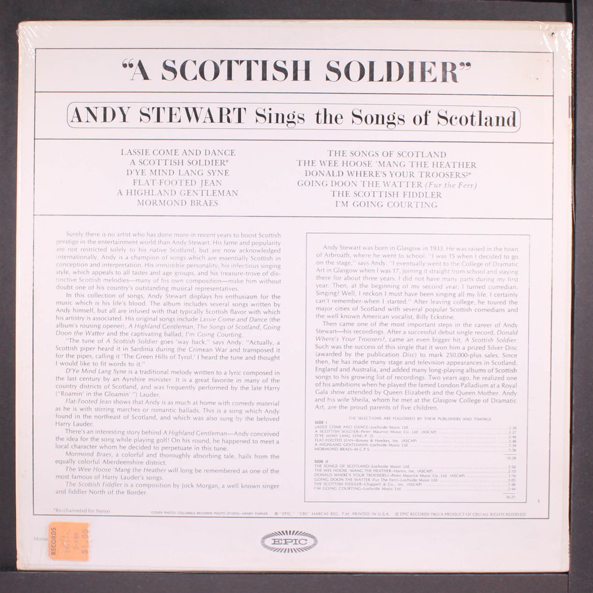 a scottish soldier by ANDY STEWART