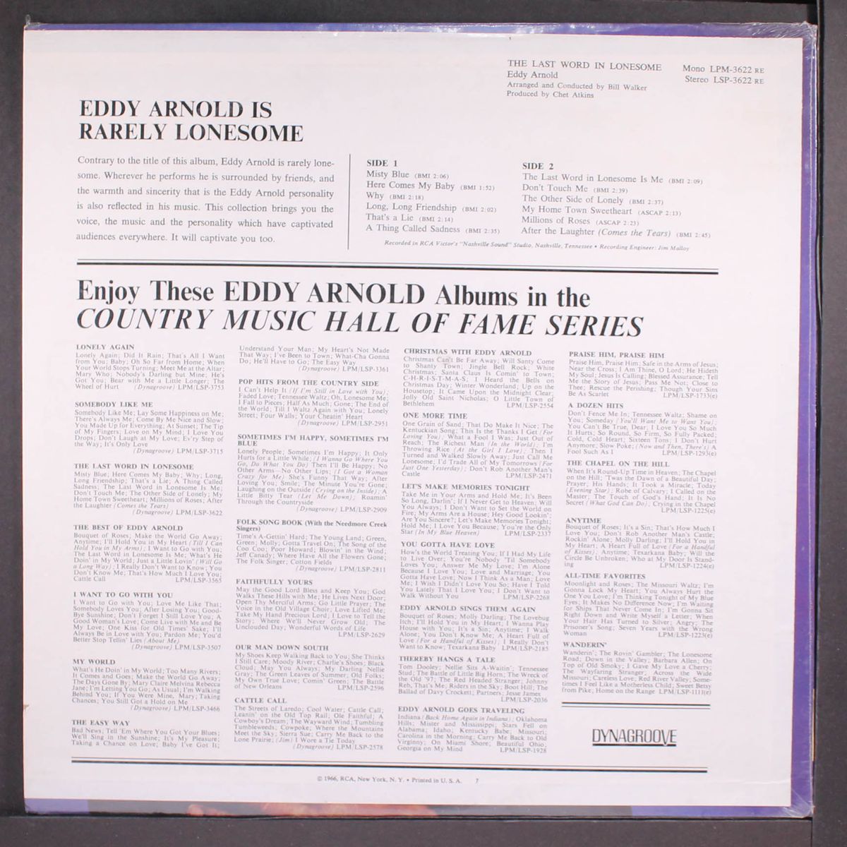 the last word in lonesome by EDDY ARNOLD