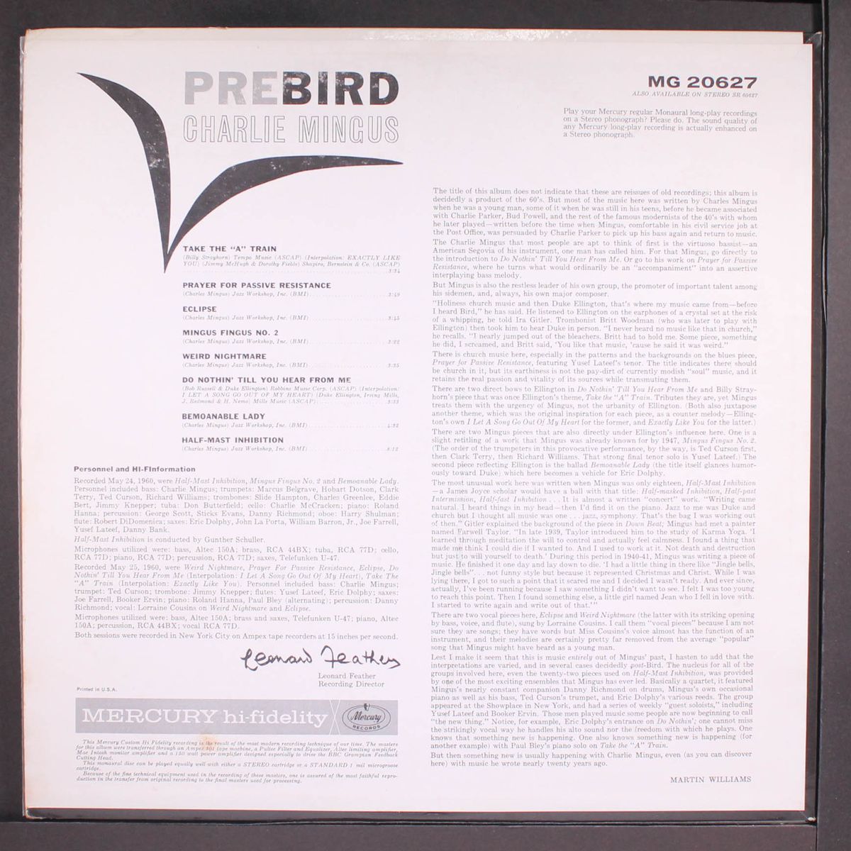pre-bird by CHARLIE MINGUS