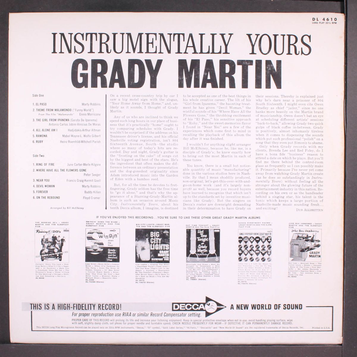 instrumentally yours by GRADY MARTIN