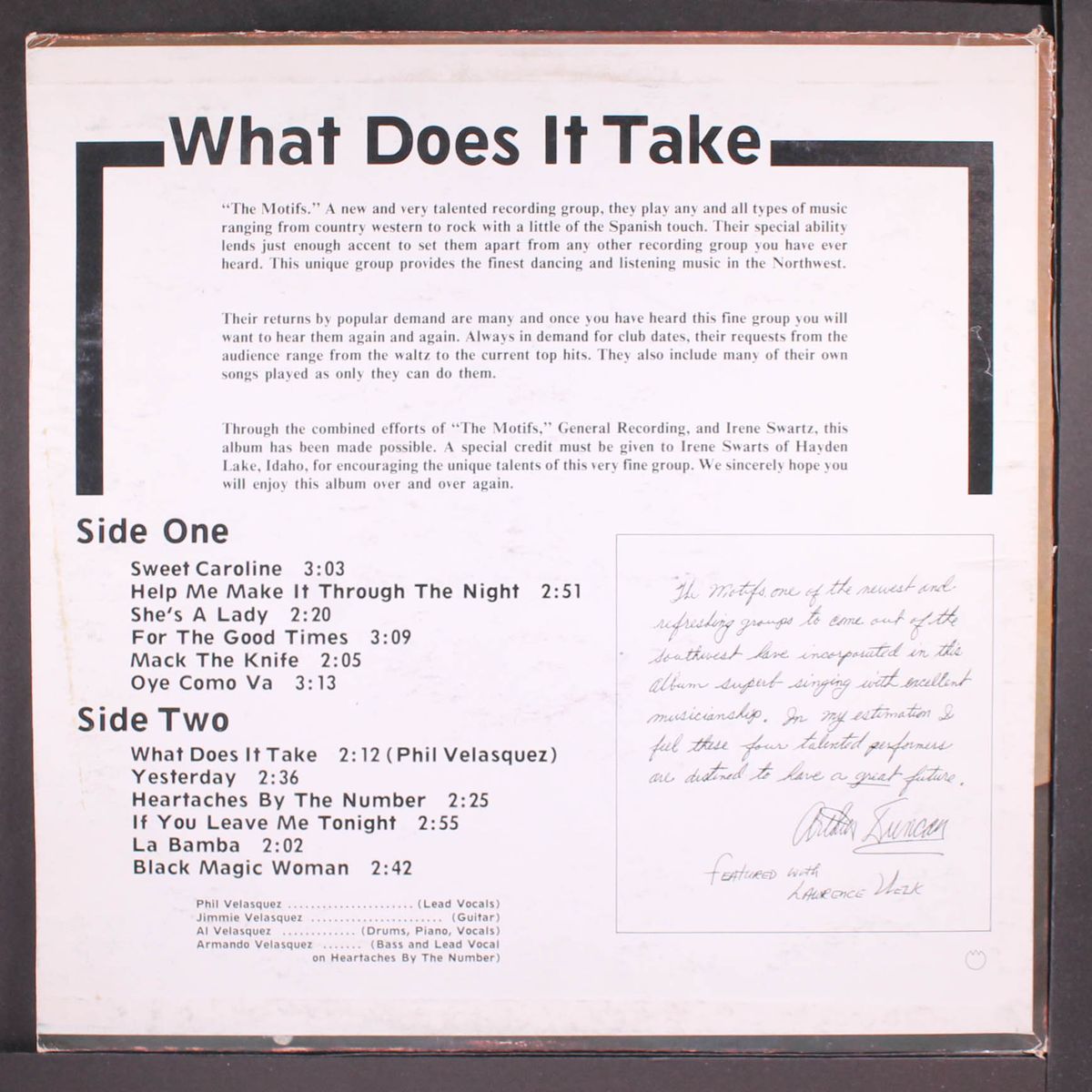 what does it take by MOTIFS