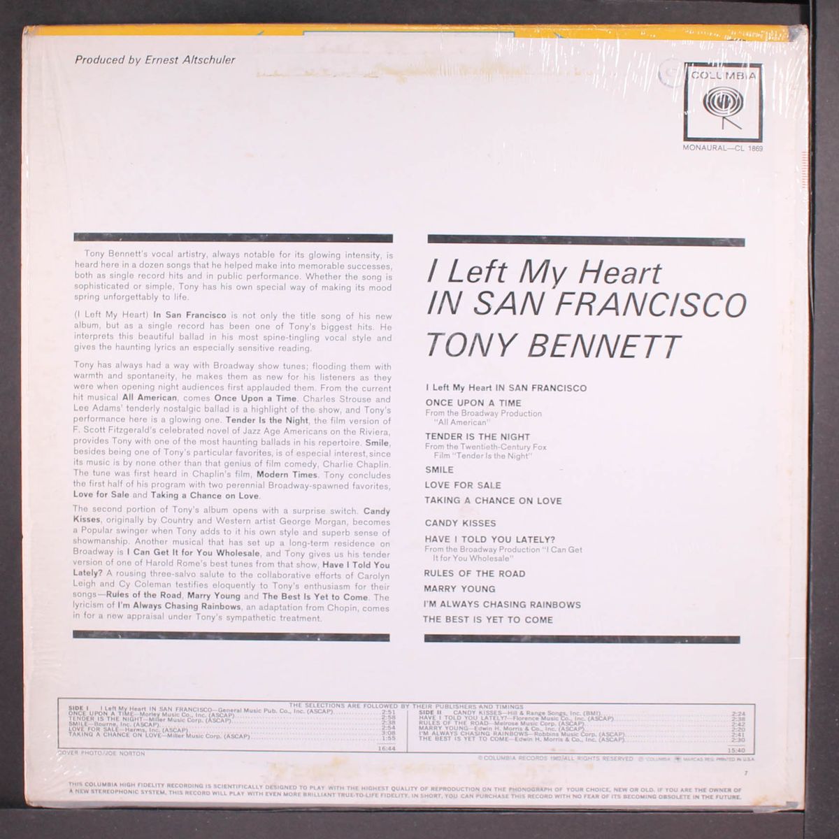 i left my heart in san francisco by TONY BENNETT