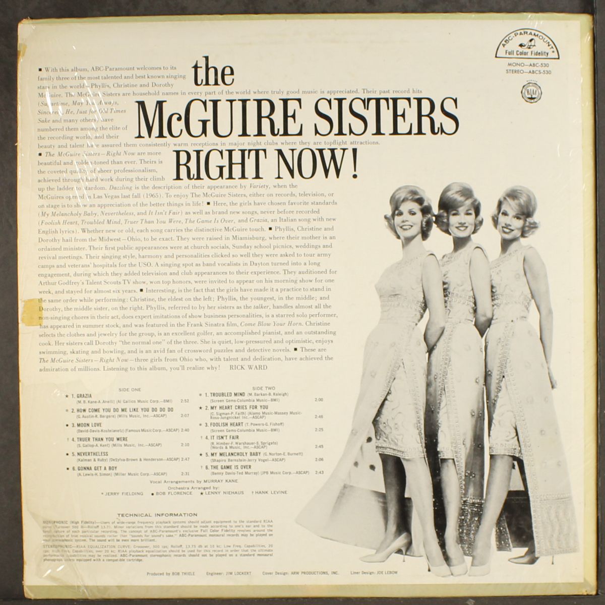 right now! by MCGUIRE SISTERS