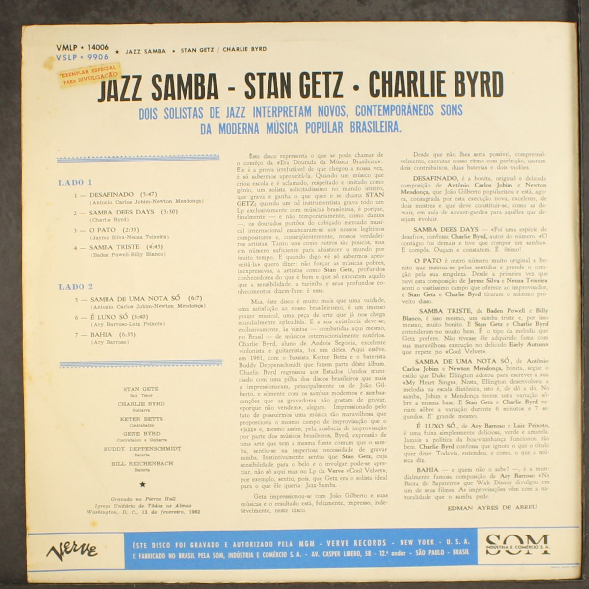jazz samba by STAN GETZ & CHARLIE BYRD