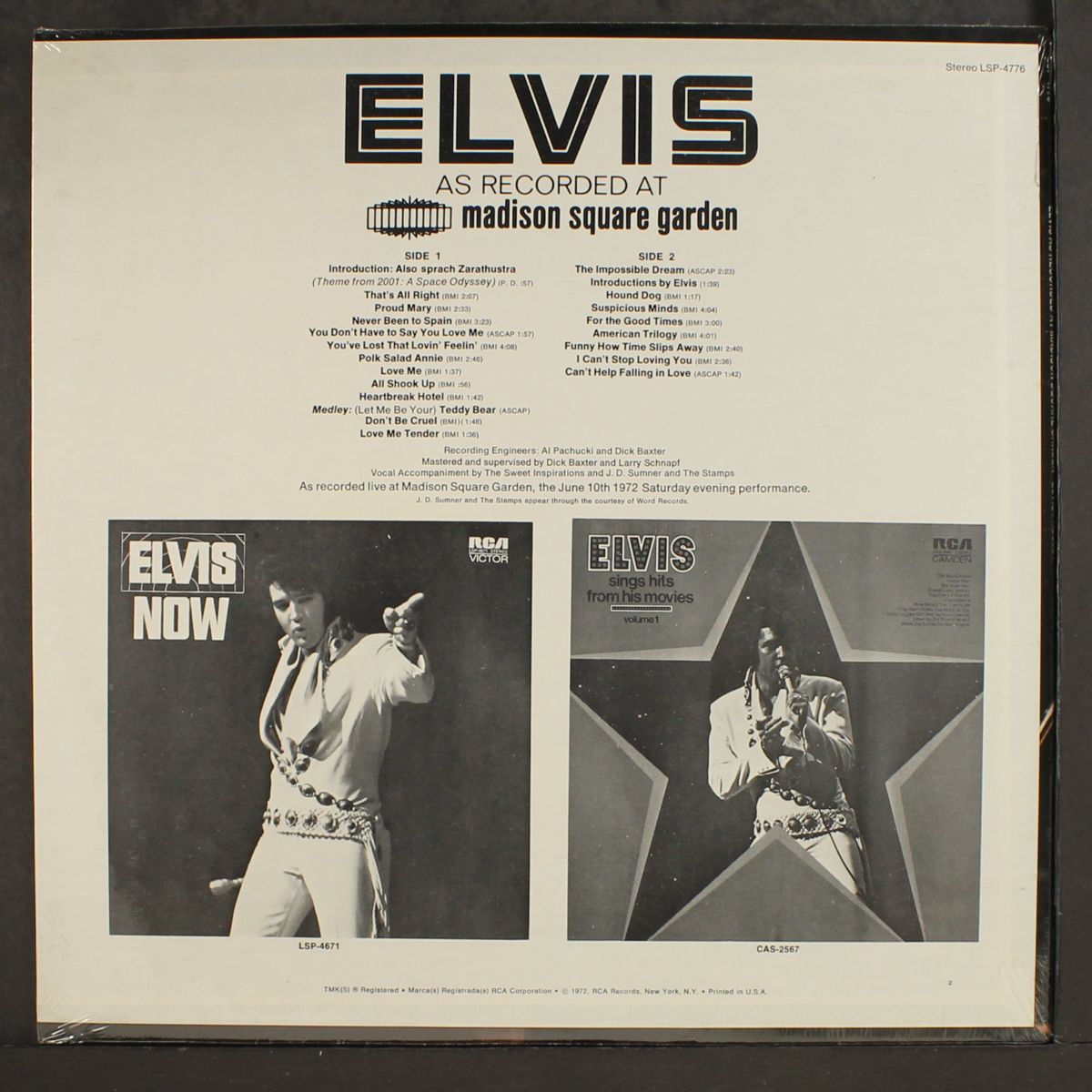 elvis as recorded at madison square garden by ELVIS PRESLEY