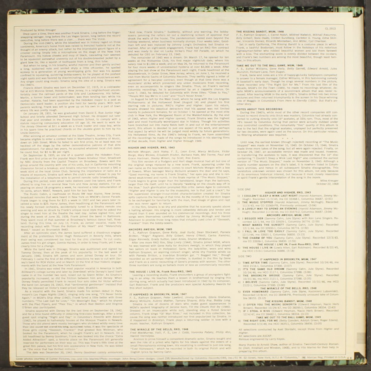 in hollywood 1943-1949 by FRANK SINATRA