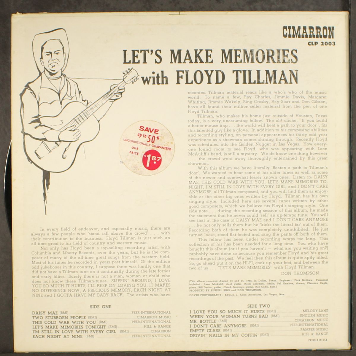 let's make memories by FLOYD TILLMAN