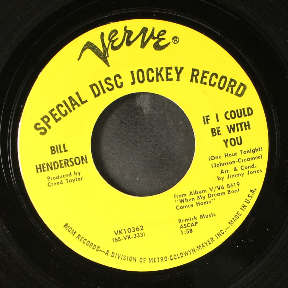 lay down your weary tune / if i could be you by BILL HENDERSON