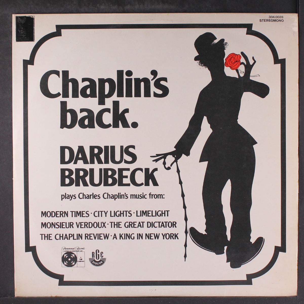 chaplin's back by DARIUS BRUBECK
