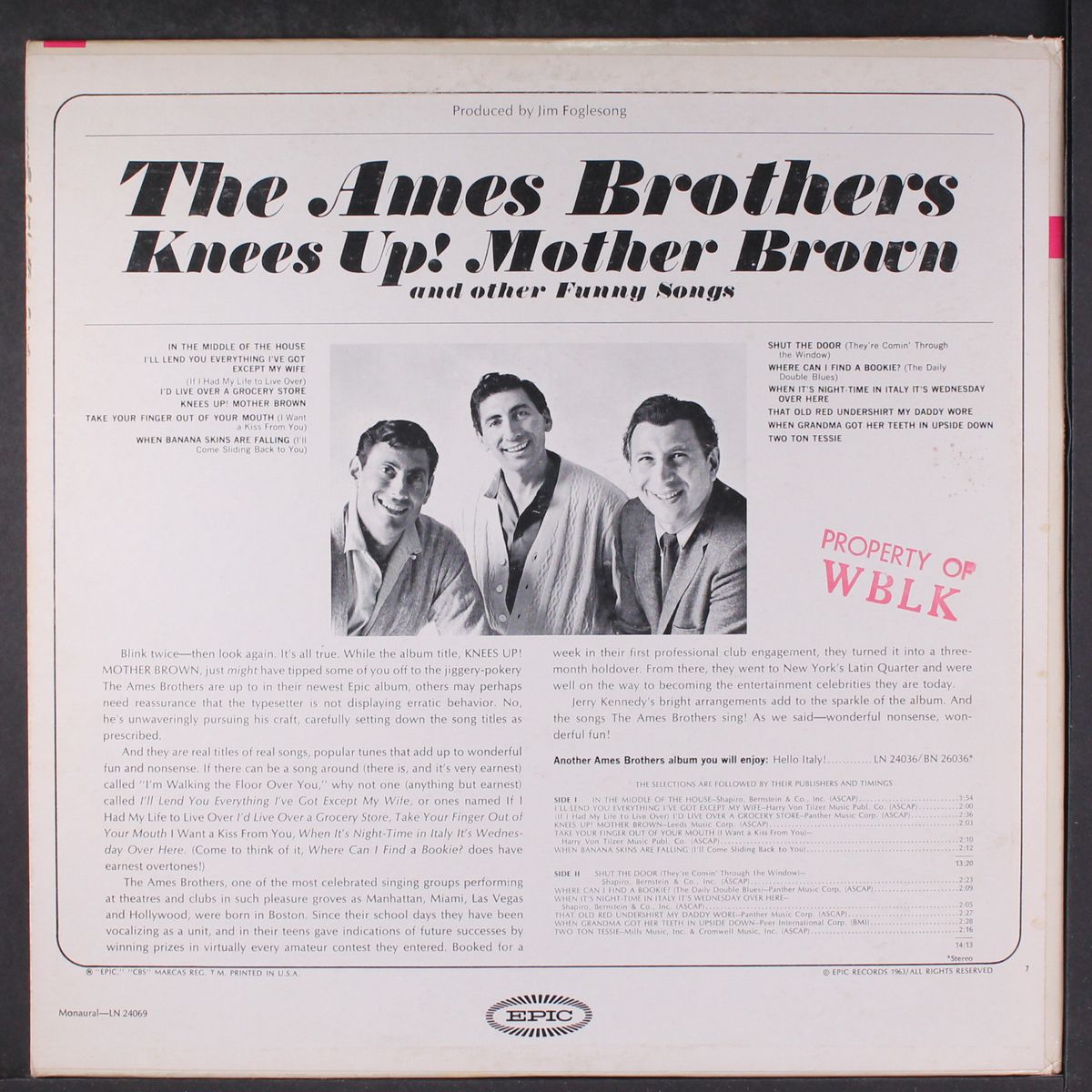 knees up! mother brown by AMES BROTHERS
