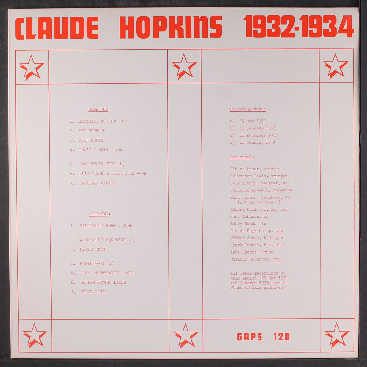 1932-1934 by CLAUDE HOPKINS