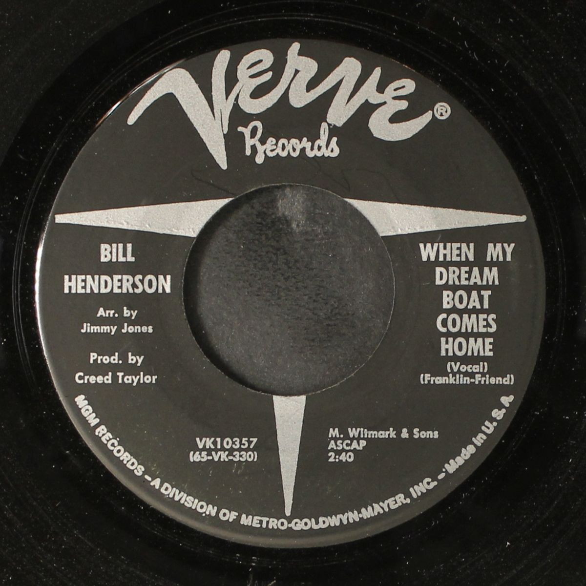 who can i turn to? / when my dream boat comes home by BILL HENDERSON